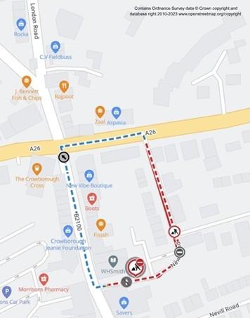 Map of works area and diversion route