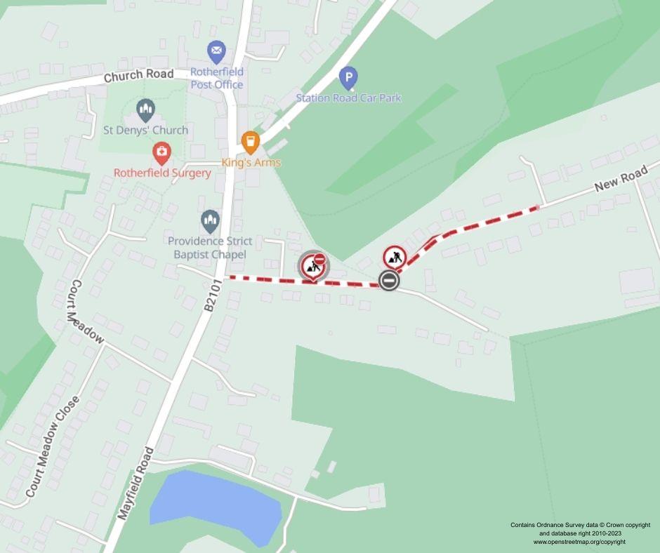 Map of works area