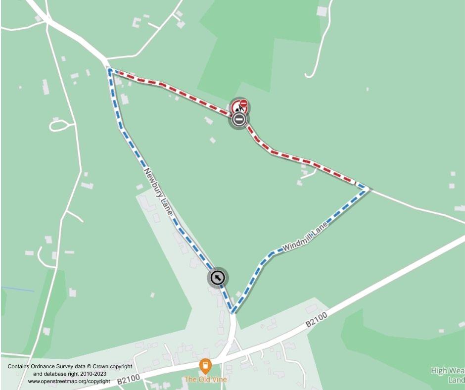 Map of works area and diversion route