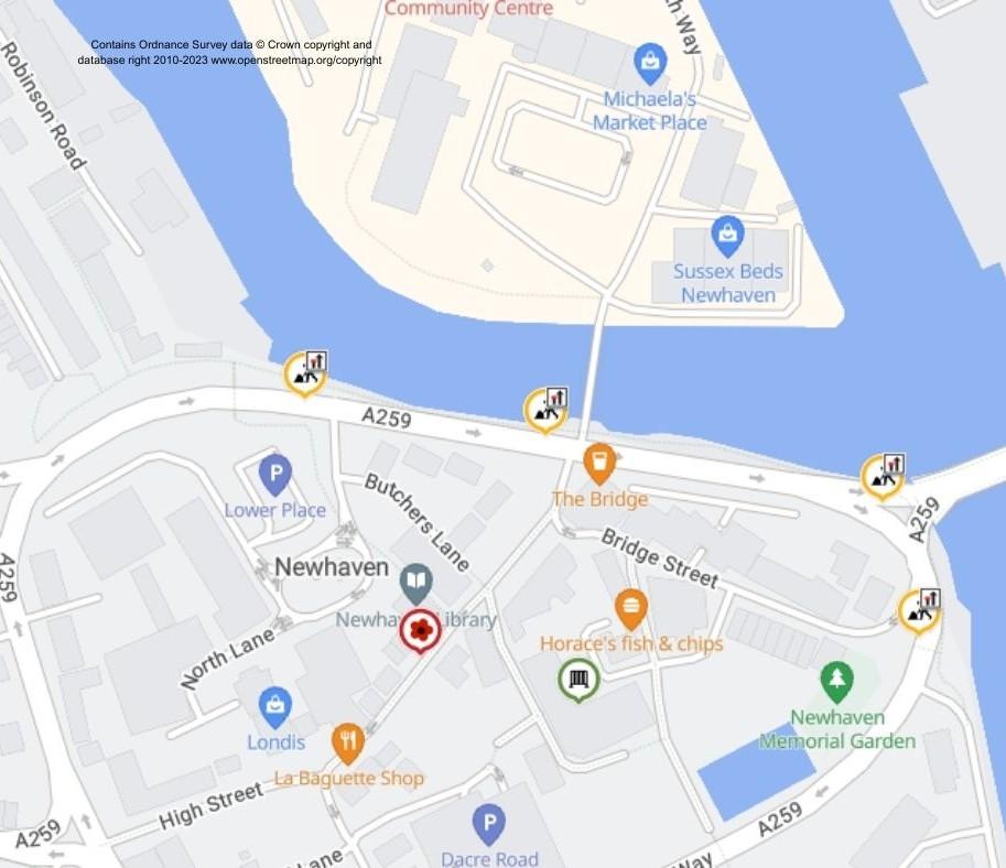 Map of works area