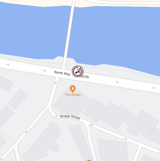 Map showing location of works area