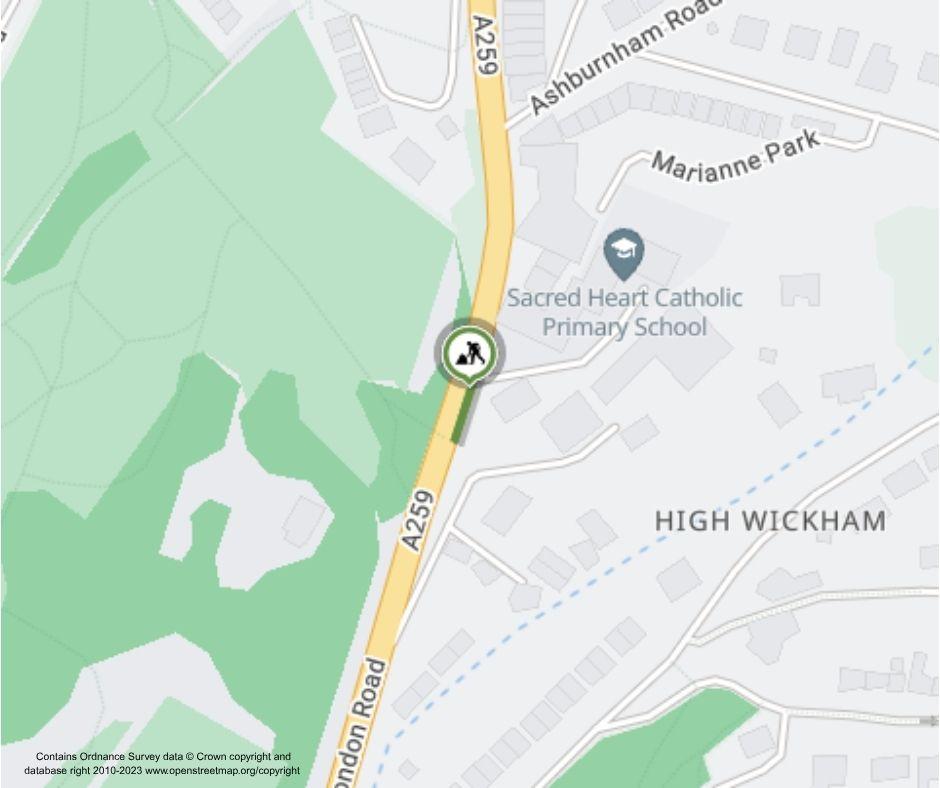 Map of works area