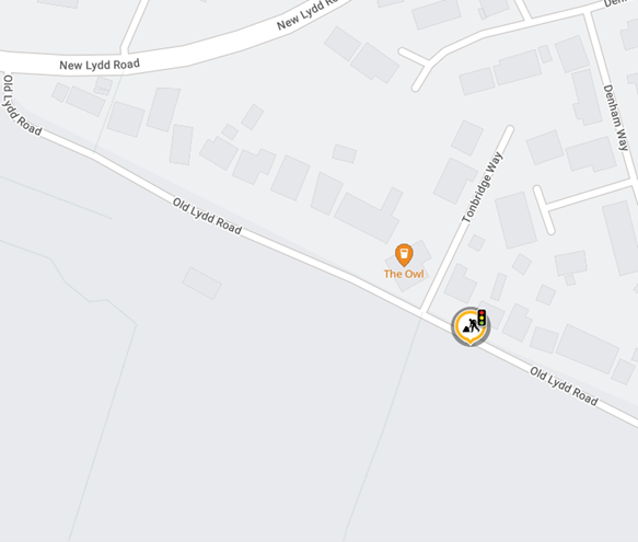Map showing location of works area