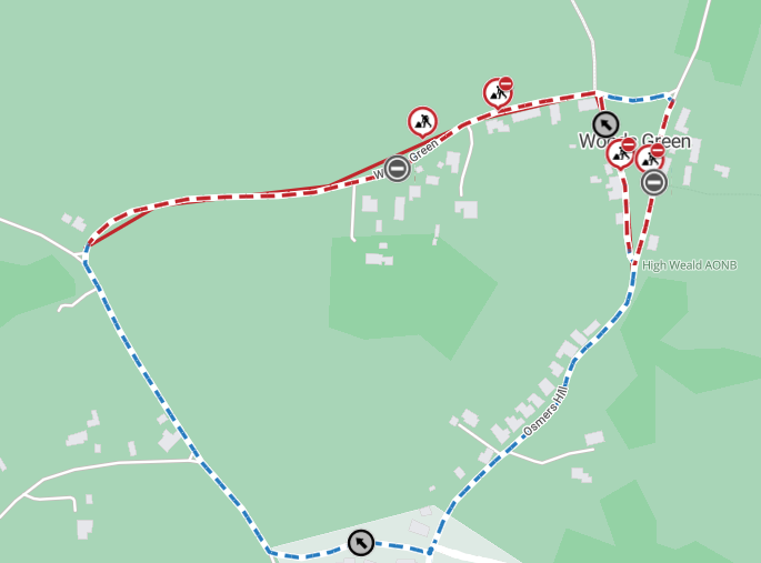 Map showing location of works area