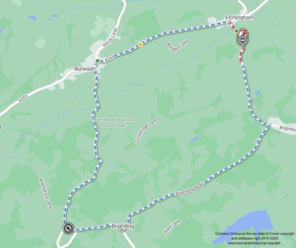 Map of works area and diversion route