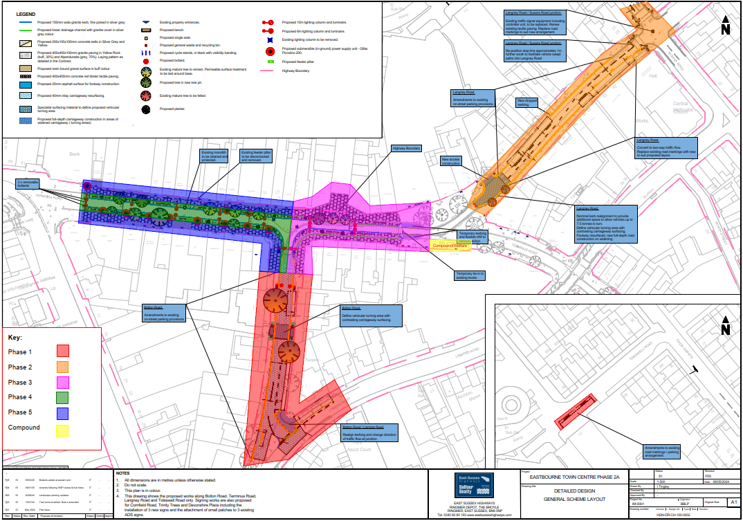 Eastbourne Town Centre improvements - Phase 2a - phasing plan