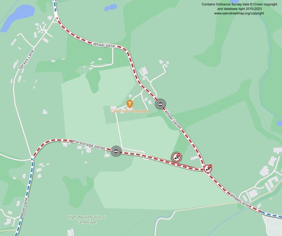 Map of works area