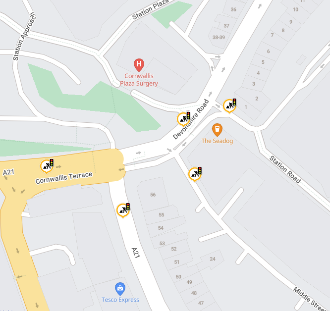 Map of works area