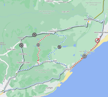 Map of works area and diversion route