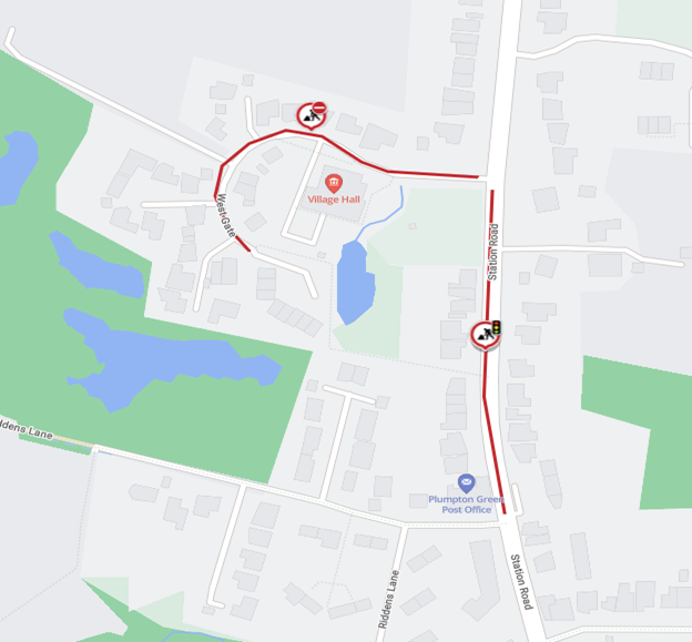 Map of works areas