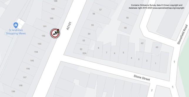 Map of works area