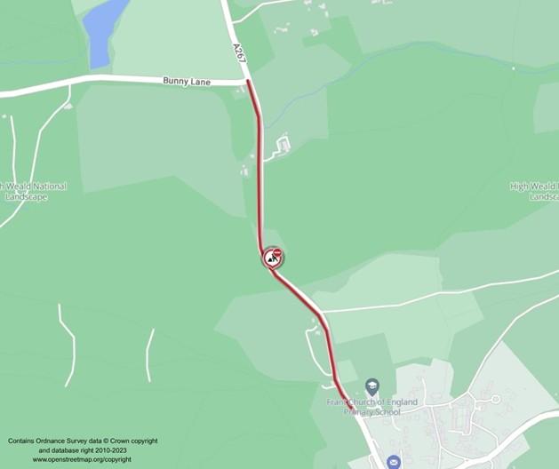 Map of works area