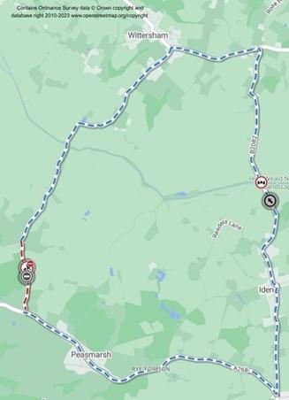 Map of works area and diversion route