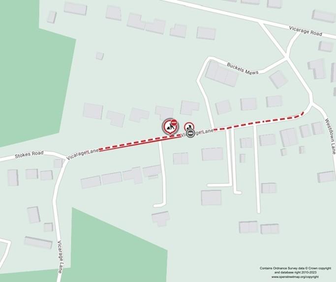 Map of works area