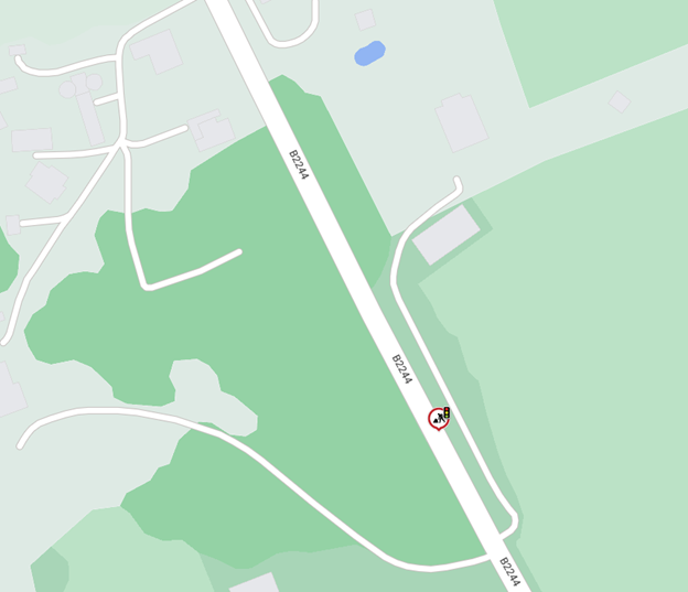 Map showing location of works area