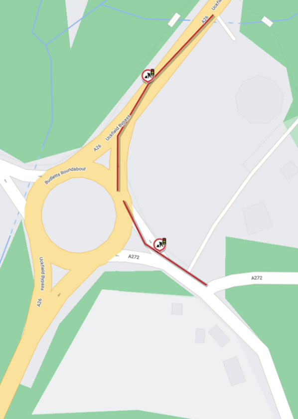 Map of works area