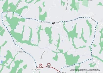 Map of works area and diversion route