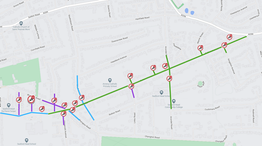 Map of works area