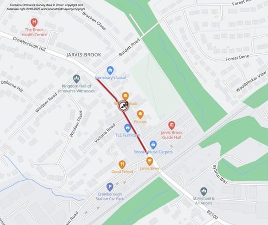 Map of works area