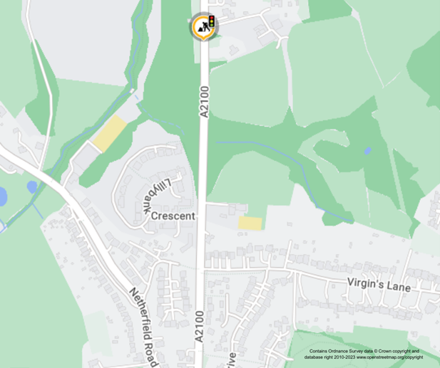 Map of works area
