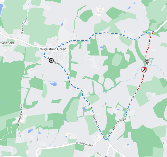 Map showing location of works area