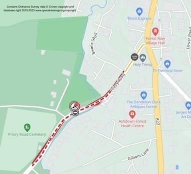 Map of works area