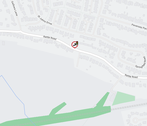 Map showing location of works area