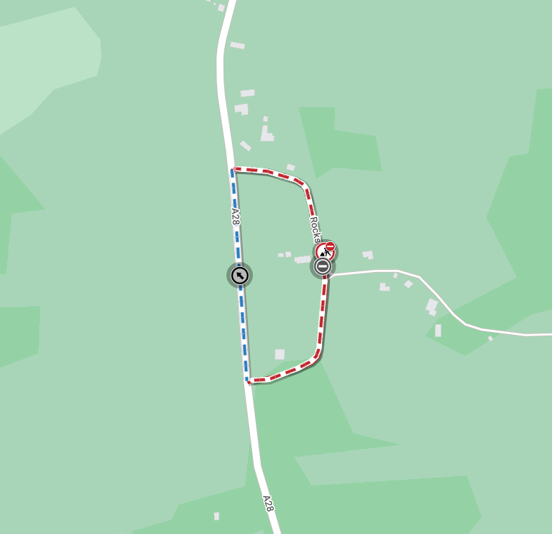 Map of works area and diversion route