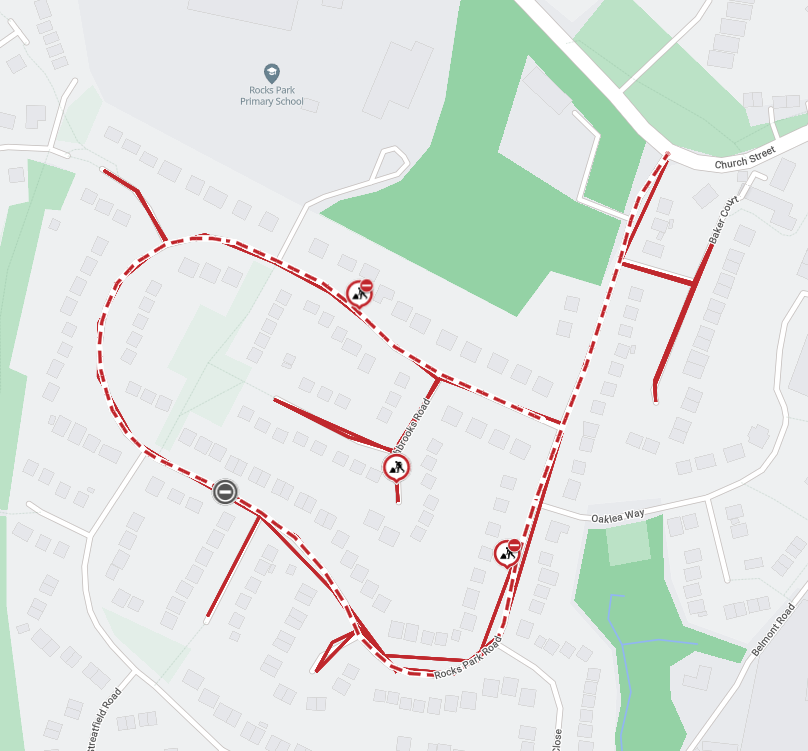 Map showing location of works area