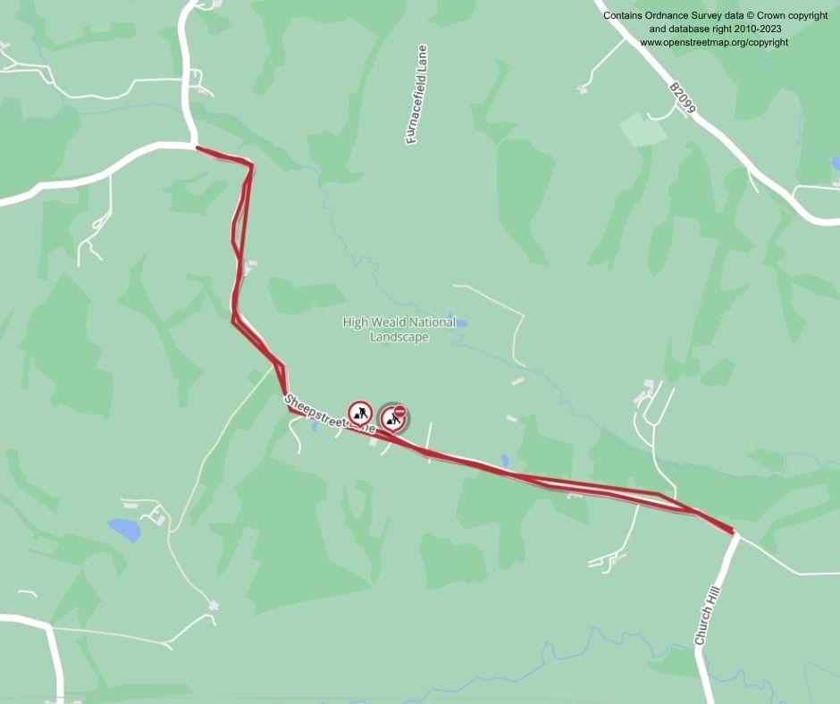 Map of works area
