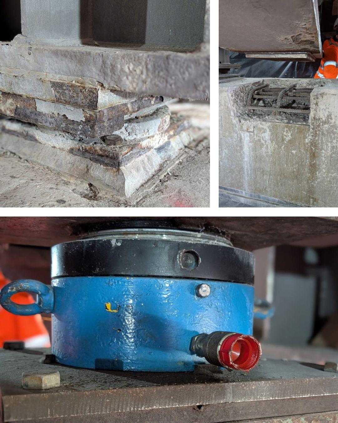 The old bearings of Shinewater Bridge