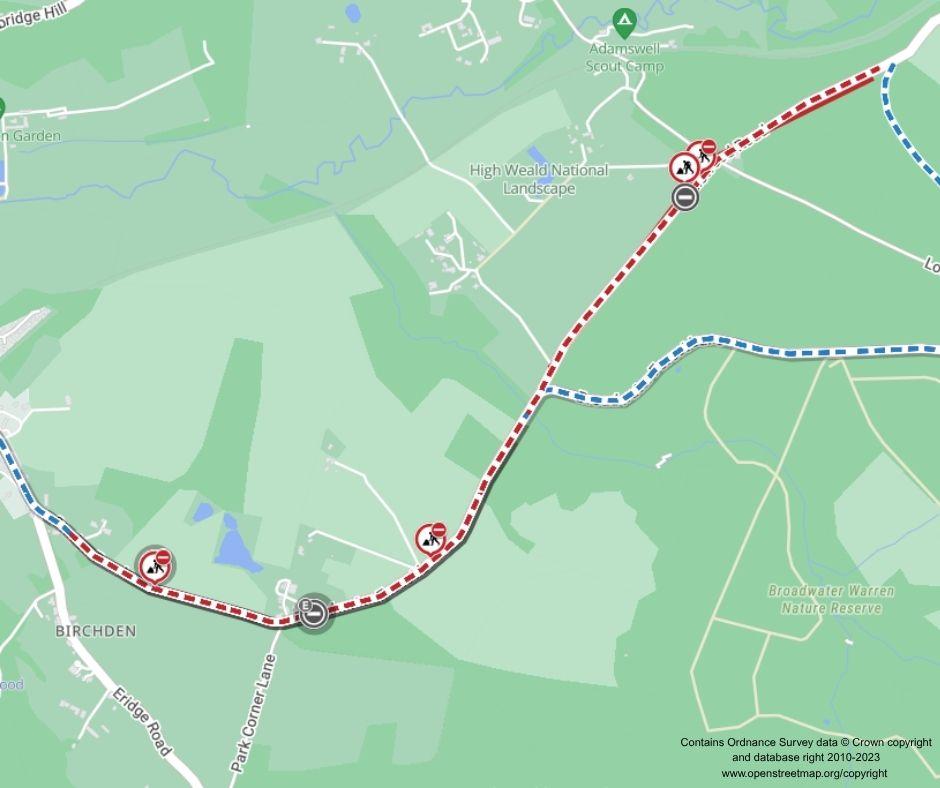 Map of works area
