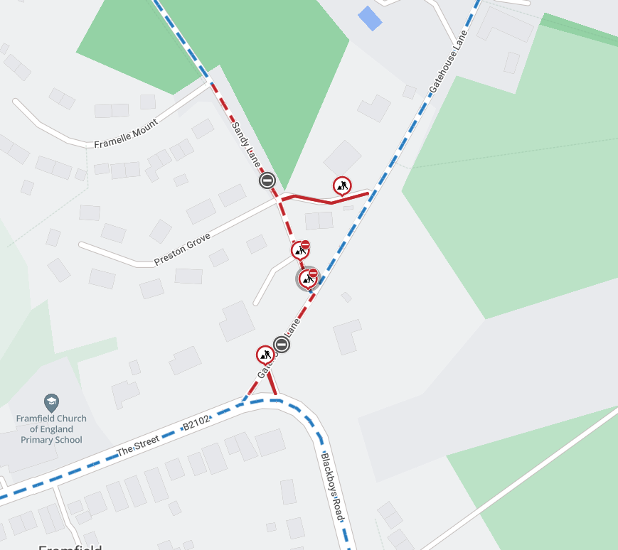 Map of works area