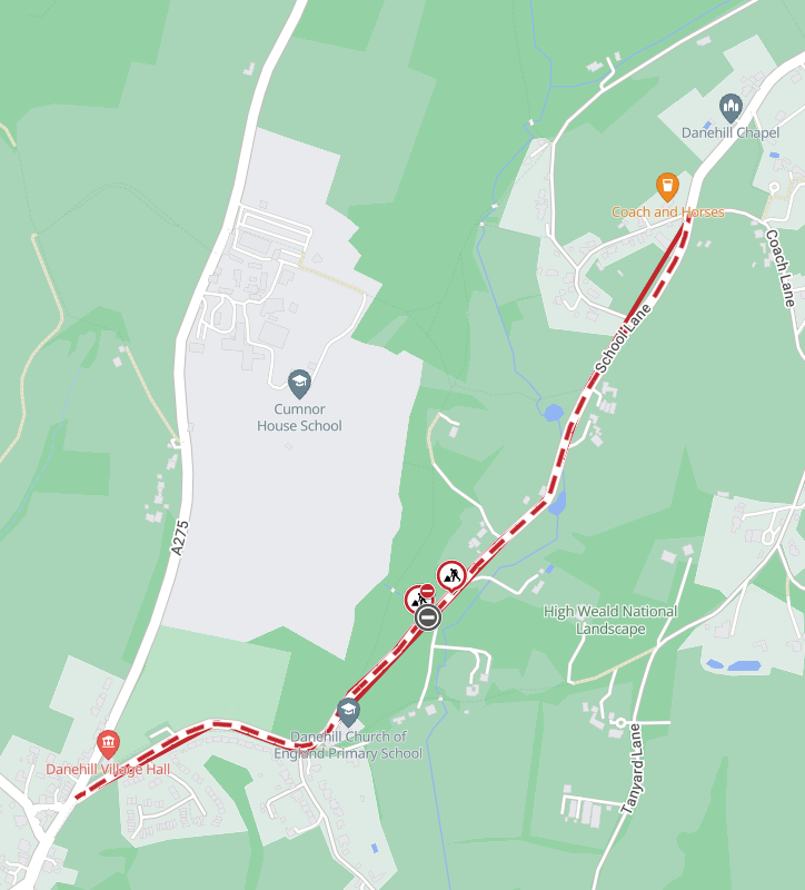 Map of works area