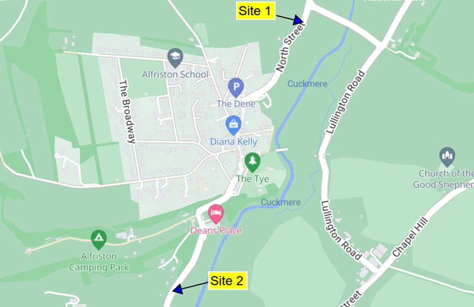 Map of works area