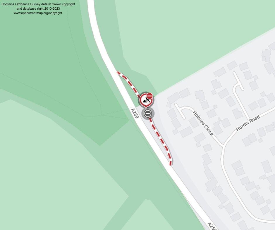 Map of works area