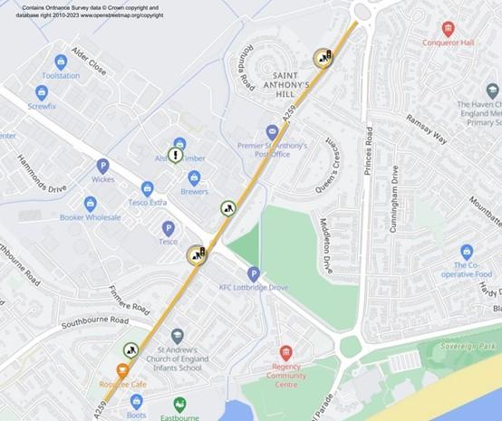 Map of works area