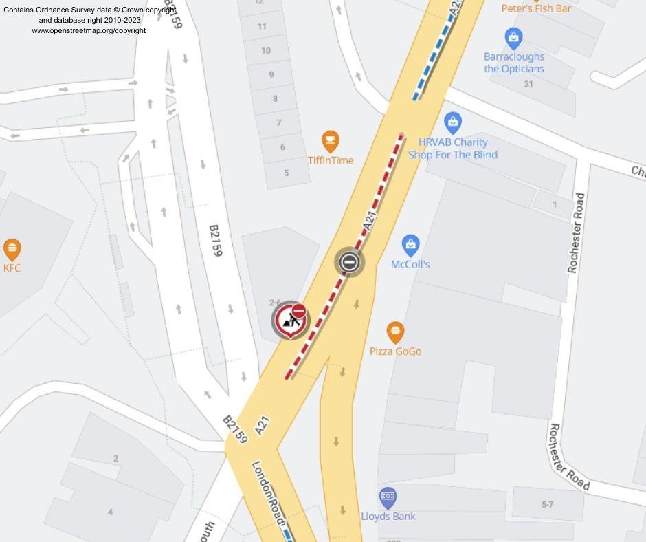Map of works area