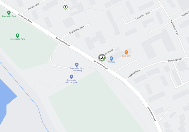 Map showing location of works area