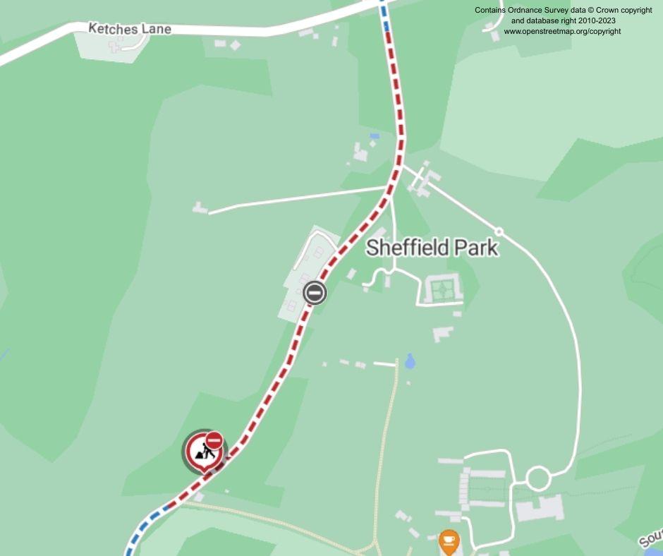Map of works area