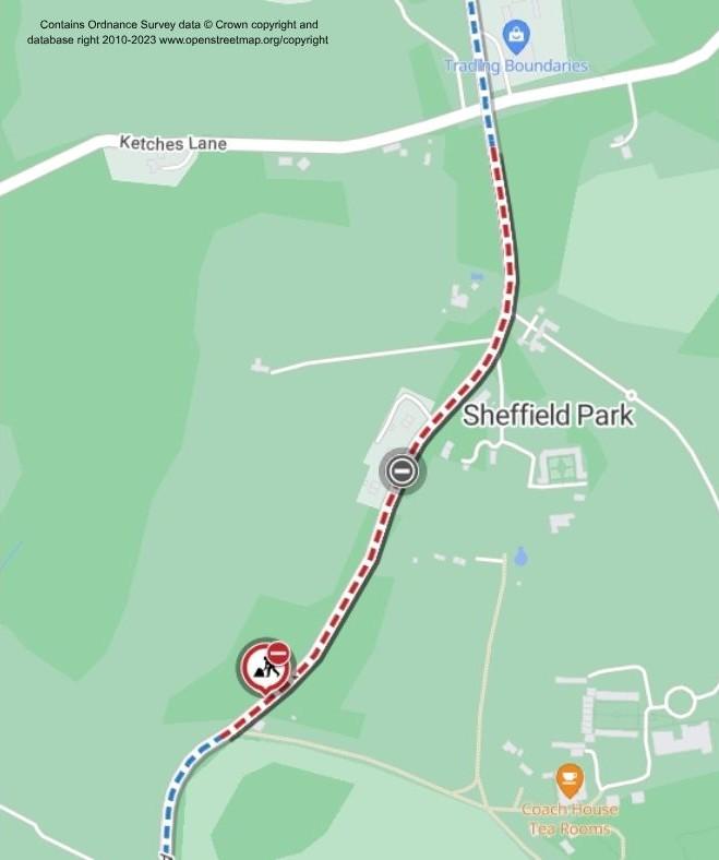 Map of works area.