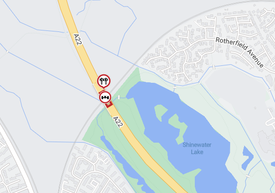 Shinewater bridge map