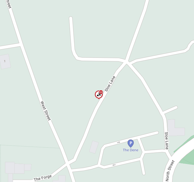 Map showing location of works area