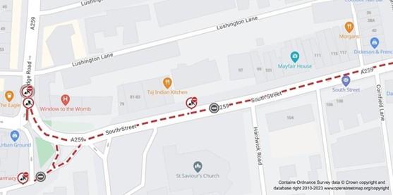Map of works area