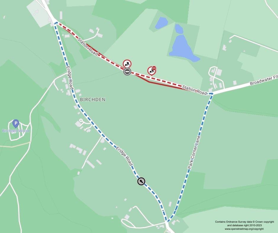 Map of works area