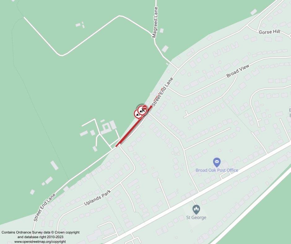 Map of works area