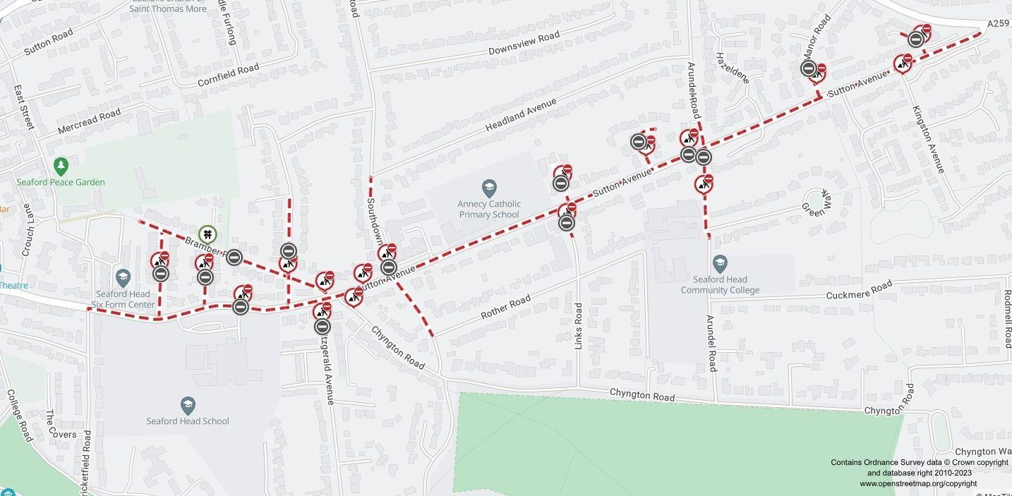 Map of works area