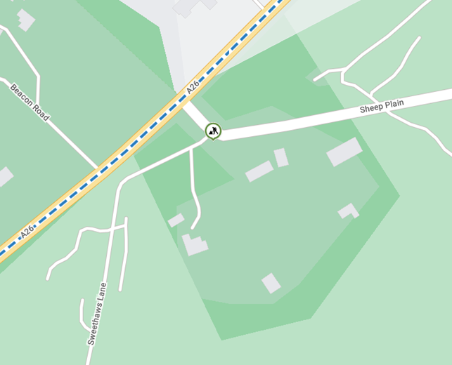 Map showing works location