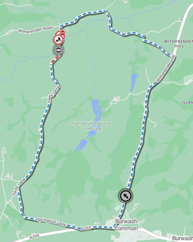 Map showing location of works area and diversion route

