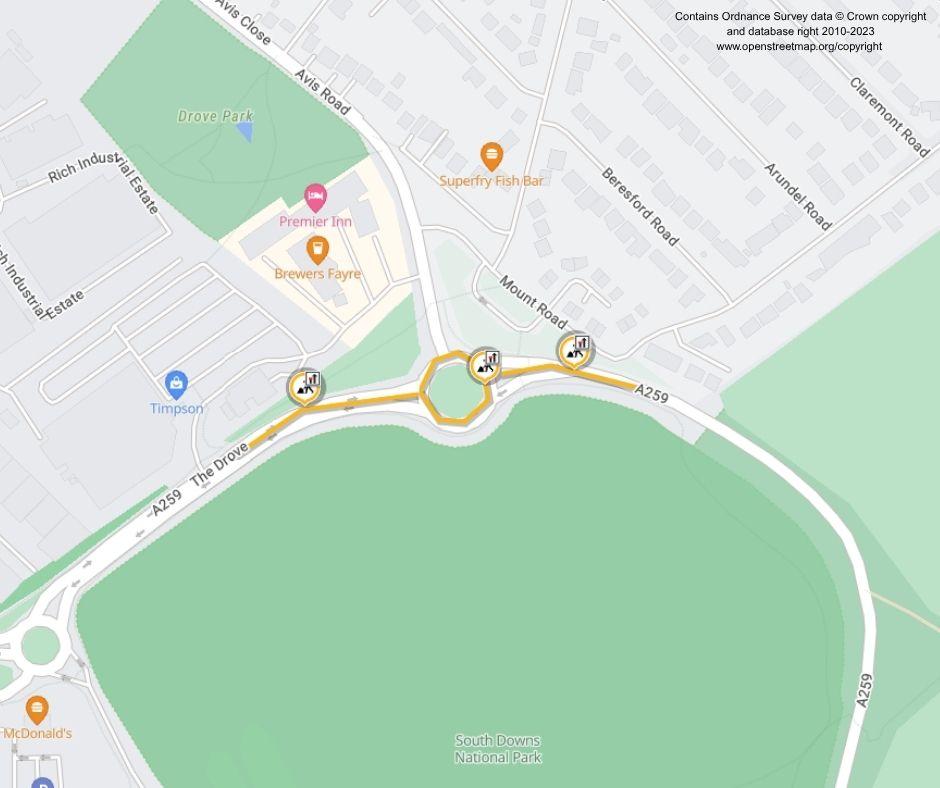 Map of works area